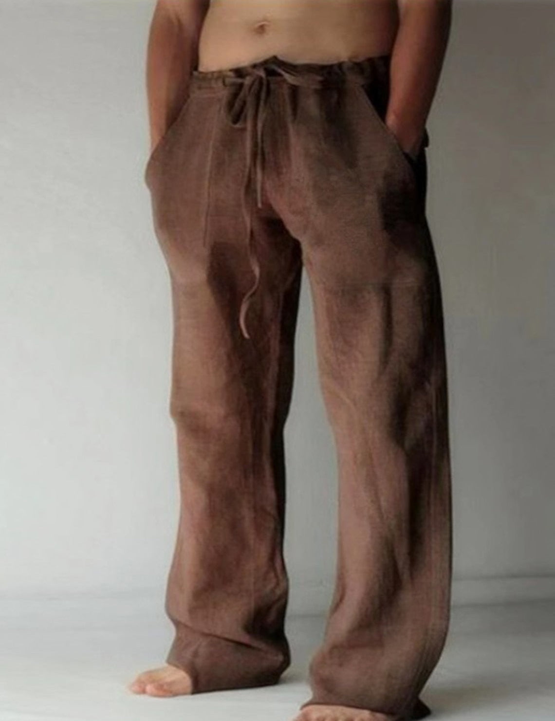 Linen Trousers - Loose Fit - Drawstring - Summer Pants - Men's Linen Pants