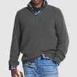 Quarter Zip Jumper | Knitted | Loose Fit | Half Zip Pullover | Men's Quarter Zip Sweaters