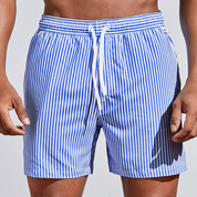 Swim Shorts | Striped | Elastic Waist | Swim Trunks | Men Beach Shorts