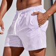 Swim Shorts | Striped | Elastic Waist | Swim Trunks | Men Beach Shorts