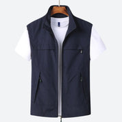 Men's Gilet - Zip-Up - Lightweight - Sleeveless Vest - Men's Vest
