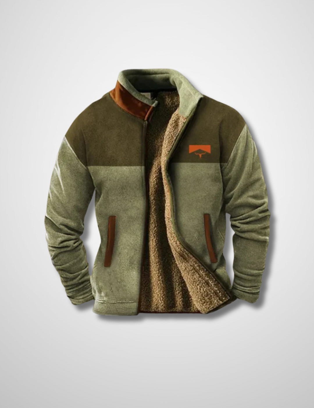 Fleece Jacket - Men's Warm Zip-Up Sherpa Lined Jacket for Winter