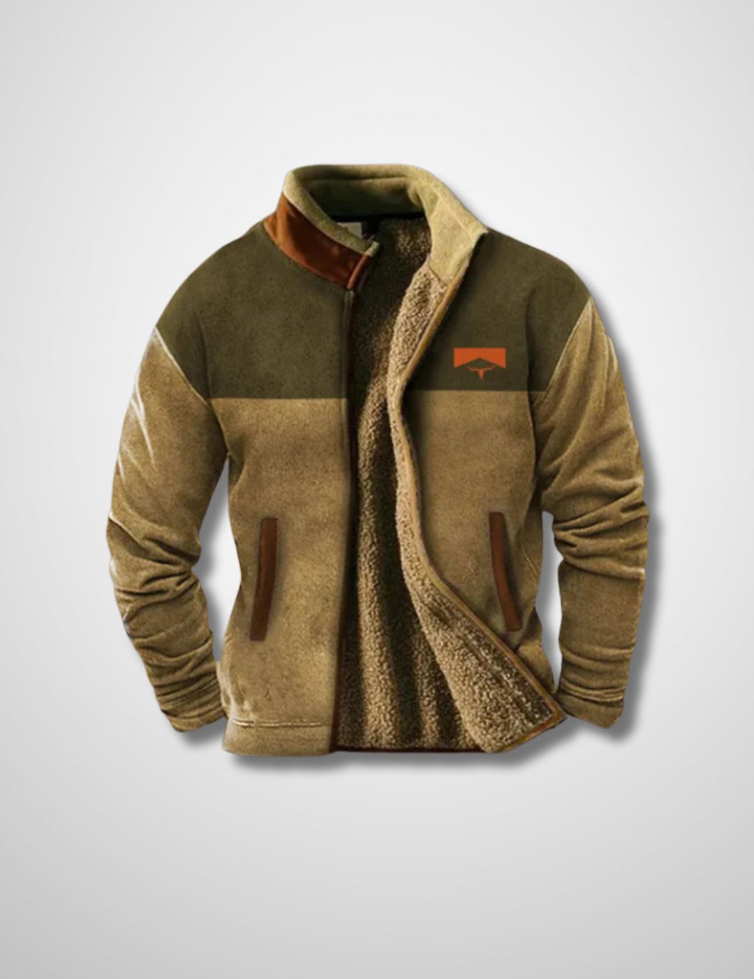 Fleece Jacket - Men's Warm Zip-Up Sherpa Lined Jacket for Winter