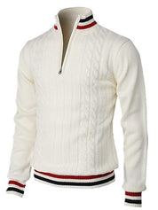 Men's Quarter Zip Sweaters | Cable Knit | Knitted | Polo Jumper | Half Zip Jumper for Men