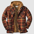 Plaid Jacket - Men's Quilted Liner Hooded Autumn Jacket