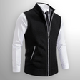 Knitted Vest - Men's Sleeveless Woolen Zip-Up Vest