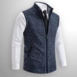 Knitted Vest - Men's Sleeveless Woolen Zip-Up Vest