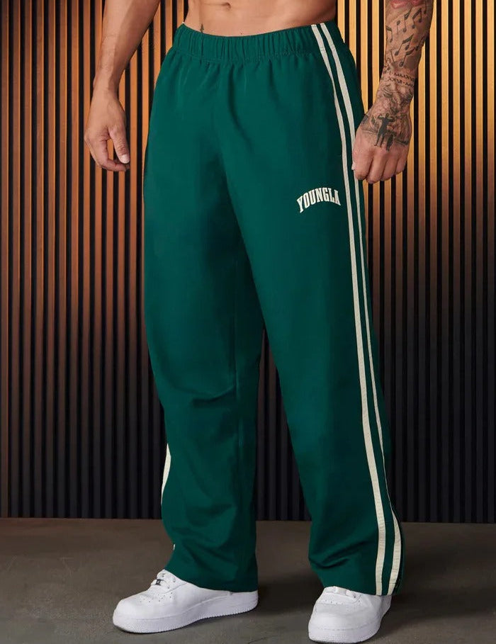 Track Pants - Men's Striped Elastic Waist Jogger Sweatpants