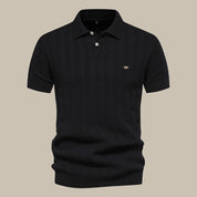 Polo Shirt - Men's Short Sleeve Knitted Collared Polo T-Shirt