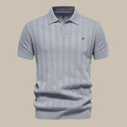 Polo Shirt - Men's Short Sleeve Knitted Collared Polo T-Shirt