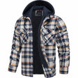 Hoodie Jacket - Plaid - Quilted Liner - Zip-Up Hoodie - Men's Jacket