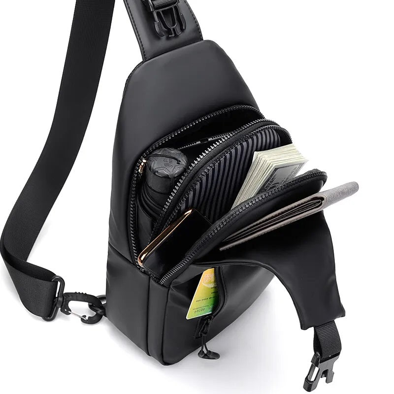 Men's Bag | Charging Port | Adjustable Strap | Waterproof Bag | Crossbody Bag