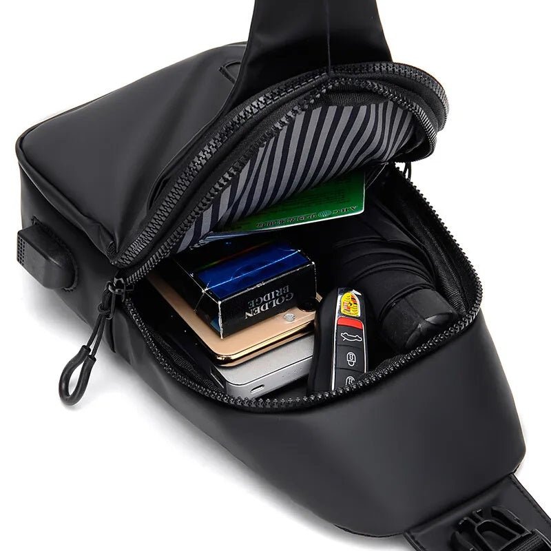 Men's Bag | Charging Port | Adjustable Strap | Waterproof Bag | Crossbody Bag