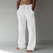 Linen Trousers - Loose Fit - Drawstring - Summer Pants - Men's Linen Pants
