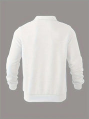 Quarter Zip Sweatshirt | Collared | Regular zip | Mens Half Zip Pullover | Men's Clothing