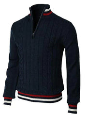 Men's Quarter Zip Sweaters | Cable Knit | Knitted | Polo Jumper | Half Zip Jumper for Men