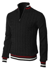 Men's Quarter Zip Sweaters | Cable Knit | Knitted | Polo Jumper | Half Zip Jumper for Men