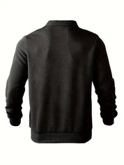 Quarter Zip Sweatshirt | Collared | Regular zip | Mens Half Zip Pullover | Men's Clothing